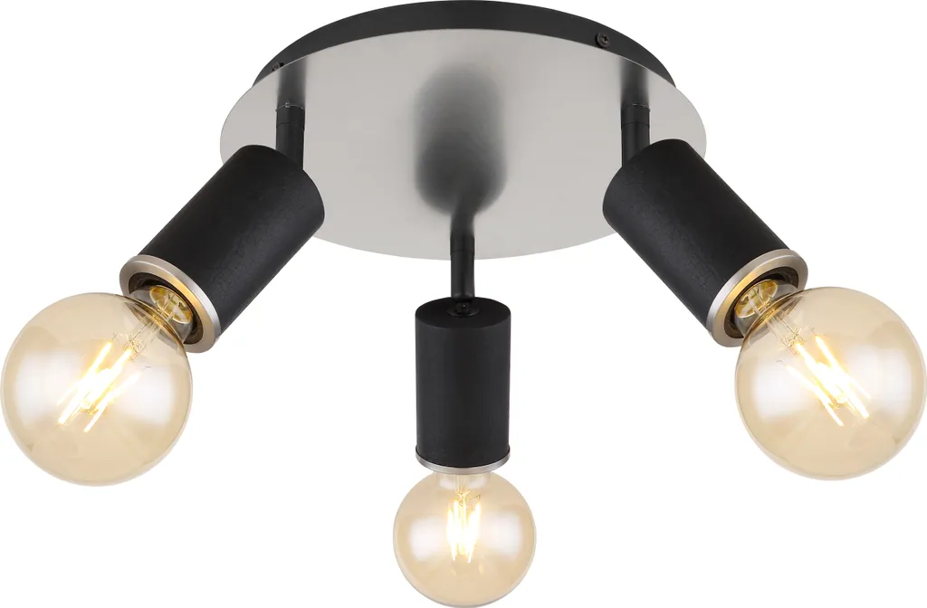 Globo Lighting Faretto 3x E27 Nero Opaco - Illuminazione Loft Industriale