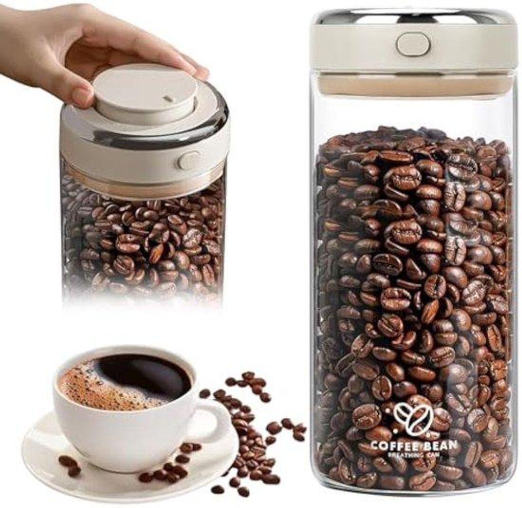 Luftdichtes Glasbehälter für Kaffee, 1700 ml Vakuumbehälter Produktbild 