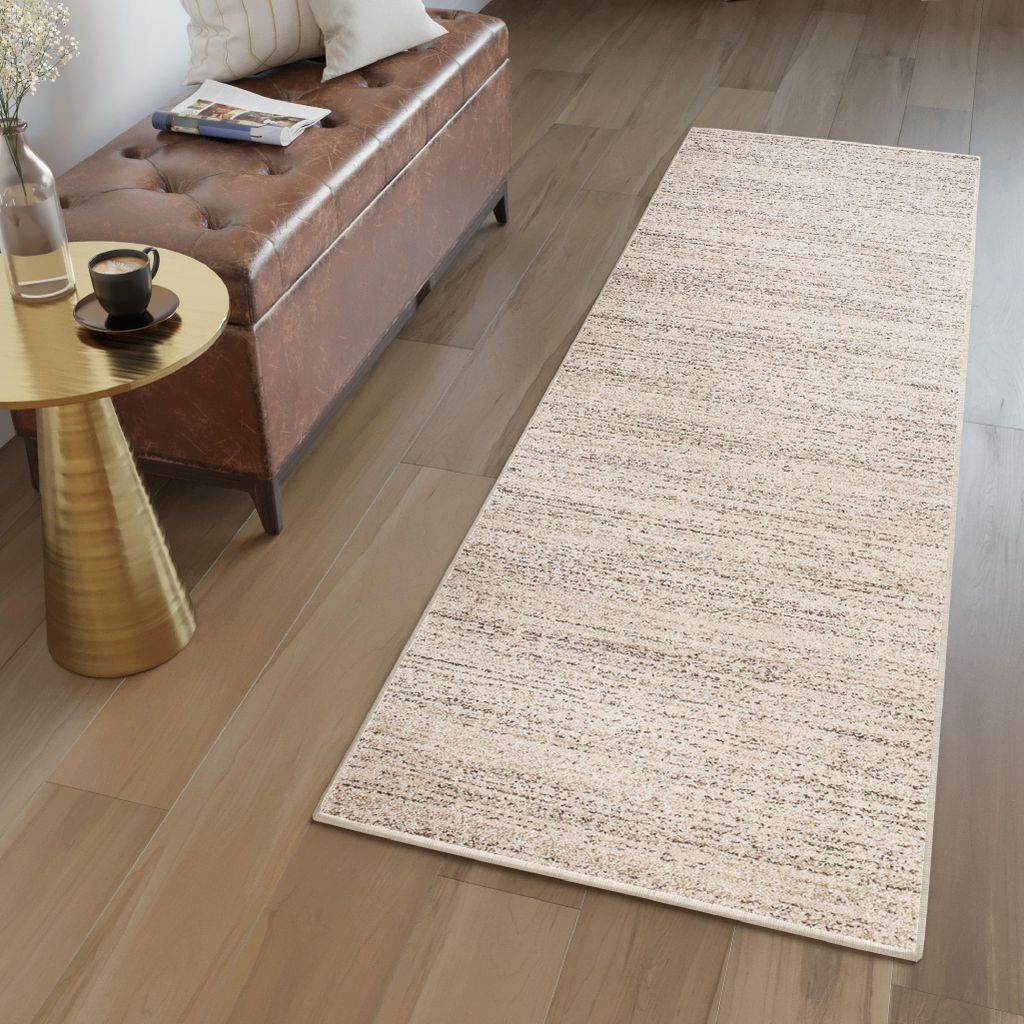 Tapiso Läufer SARI Modern Creme Wohnzimmer 120 x 100