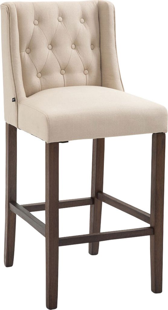 TPFLiving Barhocker Cassado Gestell Antik-dunkel Stoff Produktbild 