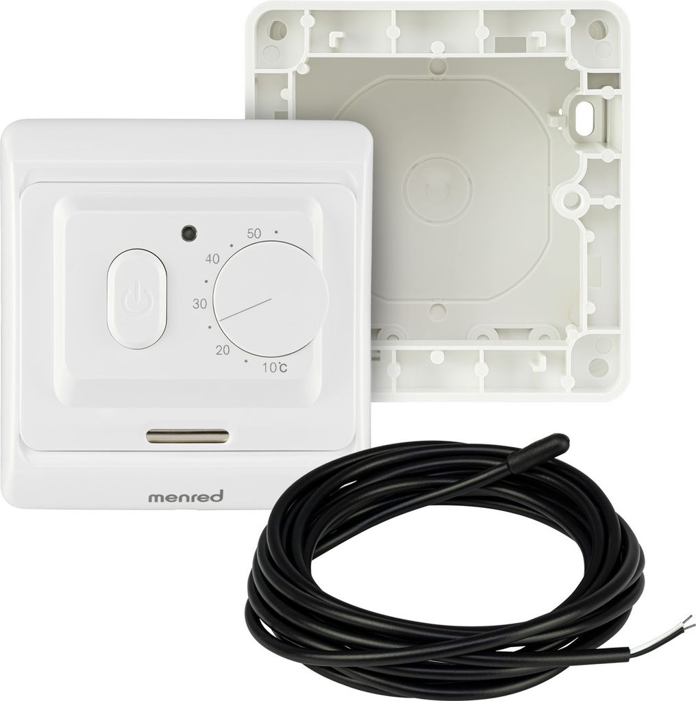 Analog Thermostat Aufputzthermostat Raumthermostat Fußbodenheizung Steuerung Menred E71