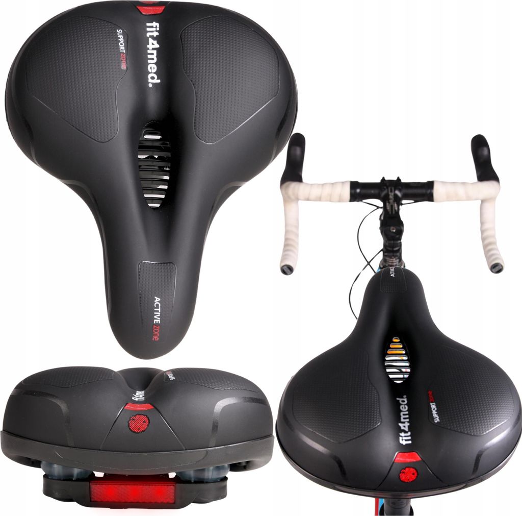 FIT4MED | Fahrradsattel - Schwarz - 210 X 250 Mm - Produktbild 