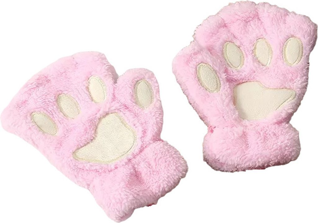 Paw Fingerlose Handschuhe - Hellrosa für Winterwetter KP21315