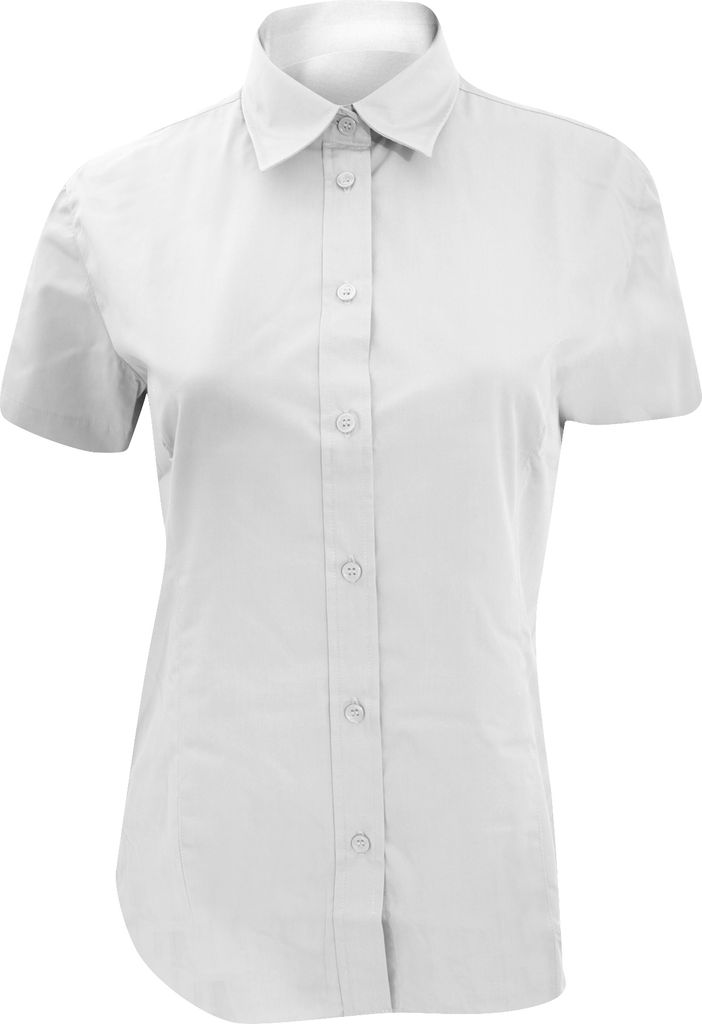 Kustom Kit Workforce Bluse, Kurzarm BC632 (DE 46) (Weiß)