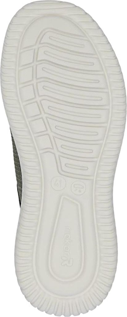 Rieker Herren Sneaker Slipper mit Gummizug in Komfortweite G 1/2 B9651, Größe:46 EU, Farbe:Grün