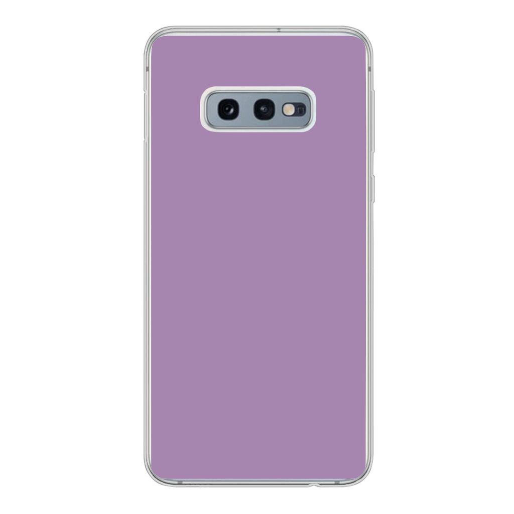 MuchoWow Handyhülle Schutzhülle Hülle für Samsung Galaxy S10e Innenbereich - Violett - Farben - Farbe - Einfarbig Silikon Softcase Handy Hül...