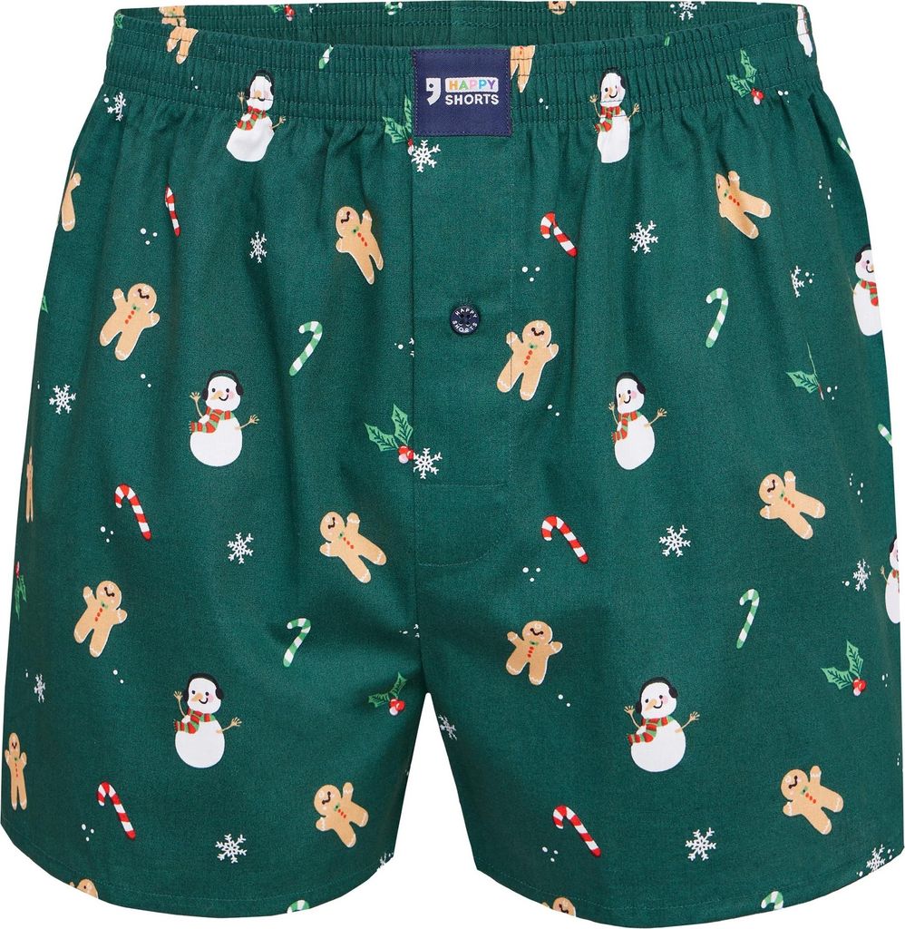 Happy Shorts Boxershorts Webboxer Weihnachten Schneemann Produktbild 
