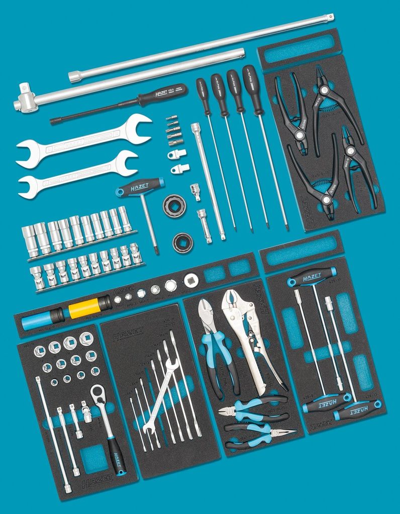 HAZET 0-2500-163/86, Schwarz, Blau, Metallisch, 12 kg, 86 Werkzeug