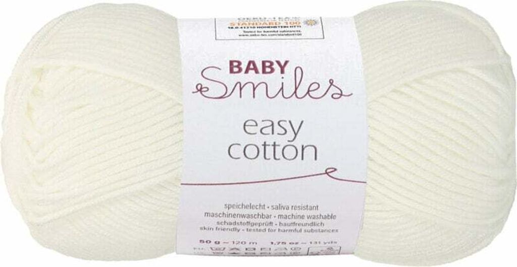 Schachenmayr Baby Smiles Easy Baumwolle, 50g Weiß Handstrickgarne