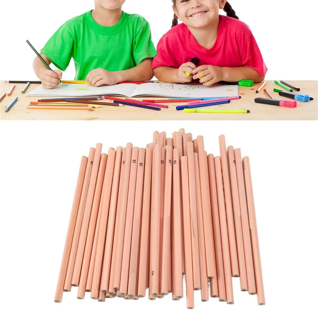 Matite Grafite 2B per Schizzi e Disegno Artistico - 50 Pezzi Legno - 2