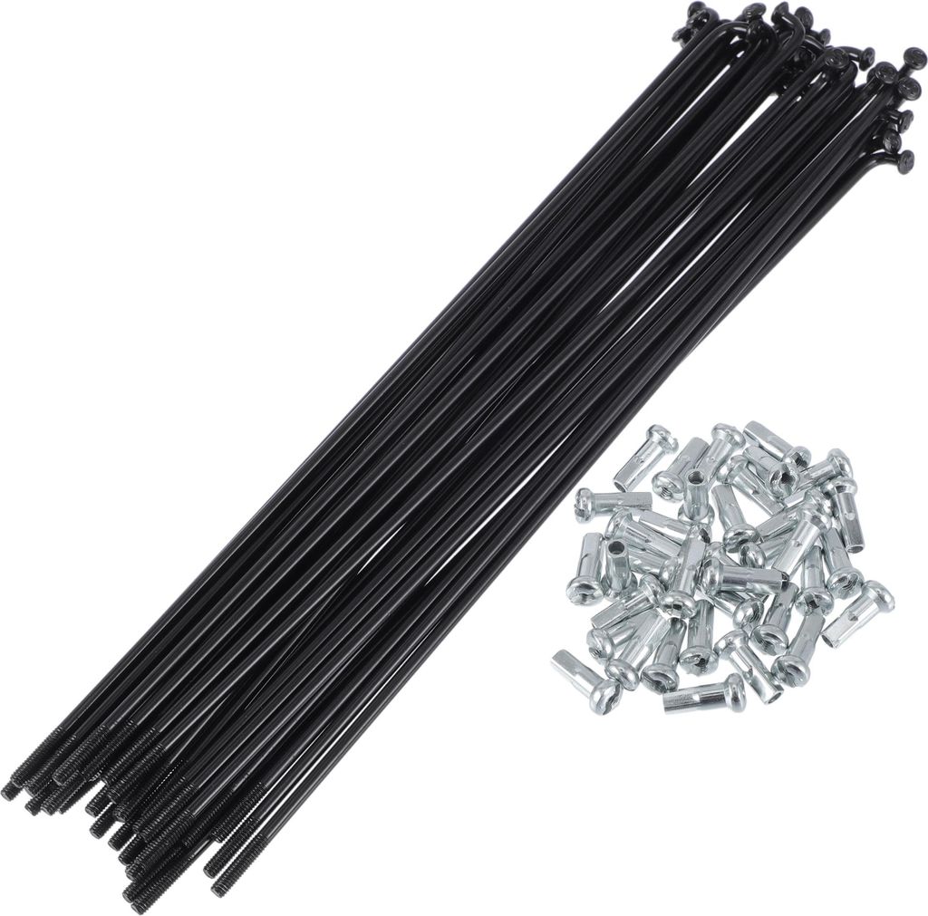 1 Satz Universal-Fahrradspeichen 13G 174mm Länge Fahrradrad Speichen Nippel Schwarz 45 Stahl