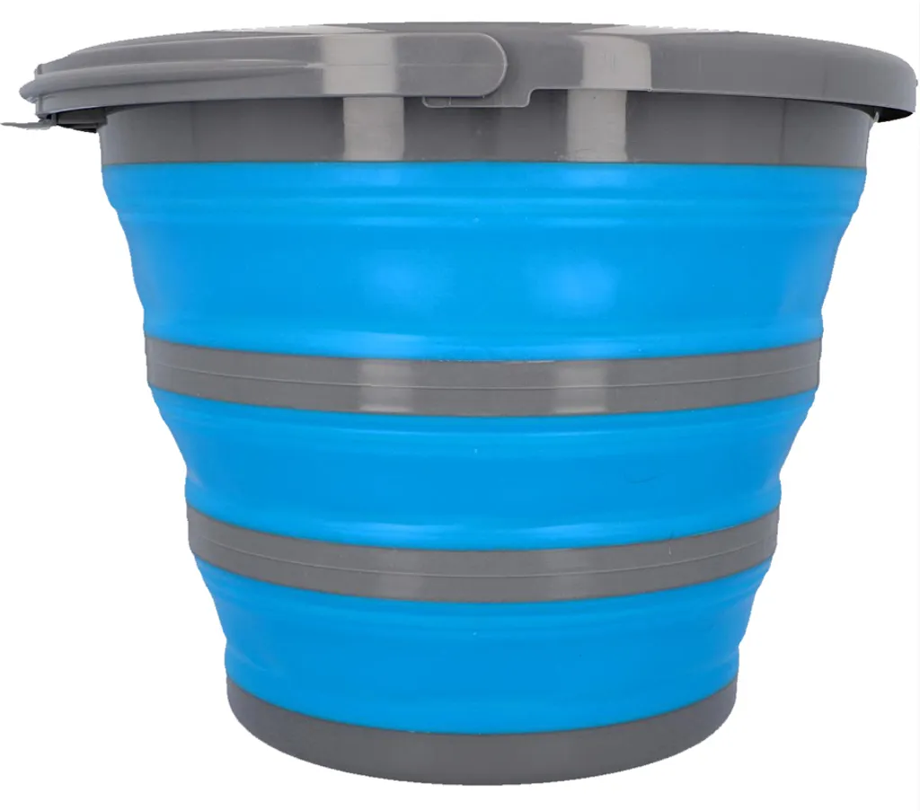 Seau à Eau 10 Litres Gain de Place avec Poignée Ergonomique et Bec