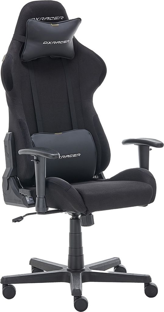 Gaming-Stuhl >DXRACER FORMULA< Armlehnen, Kopfpolster, Wippfunktion, schwarz - 65x121x65cm (B/H/T)