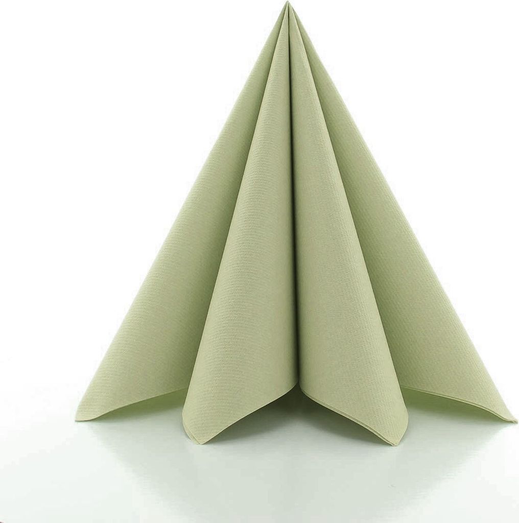 Serviette in Oliv aus Linclass® Airlaid 40 x 40 cm, 50 Stück