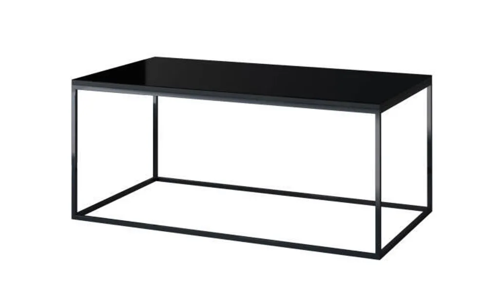 Table basse ronde HEIKO noire mat - Structure robuste en métal - 3