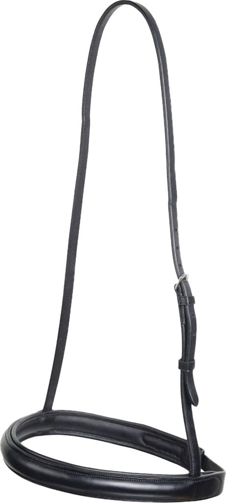 Collegiate Mono Crown gepolstertes erhöhtes Leder Cavesson Zaumzeug WB604 (Warmblut) (Schwarz)