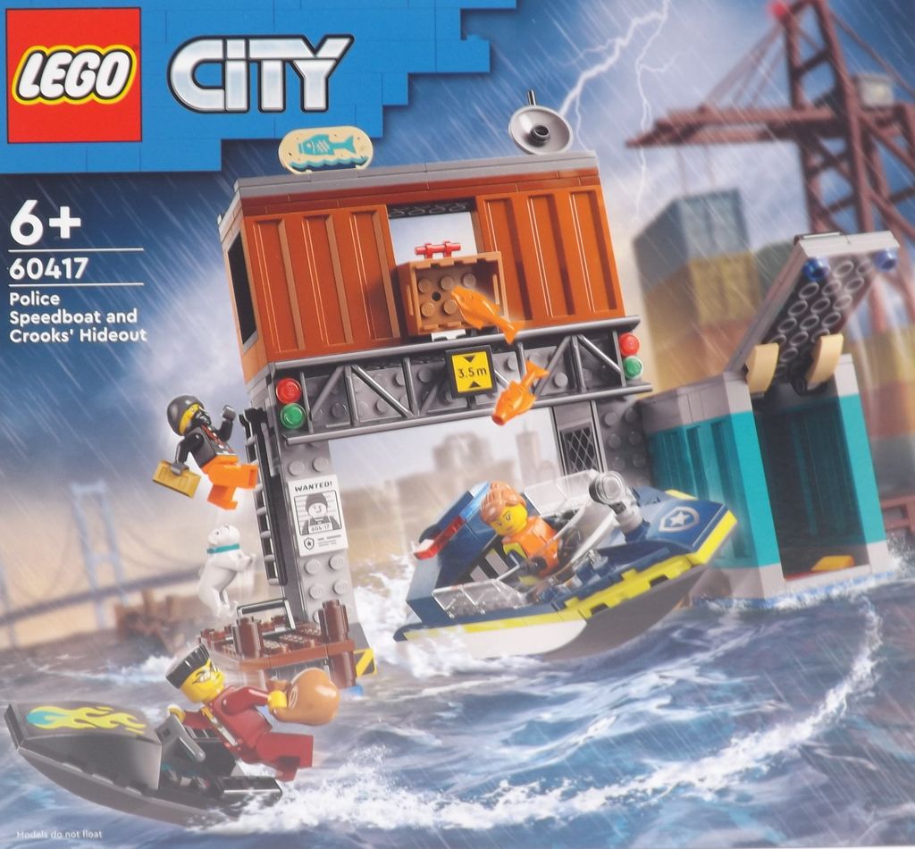 LEGO® City 60417 Policyjna motorówka i kryjówka przestępców Zdjęcie produktu 
