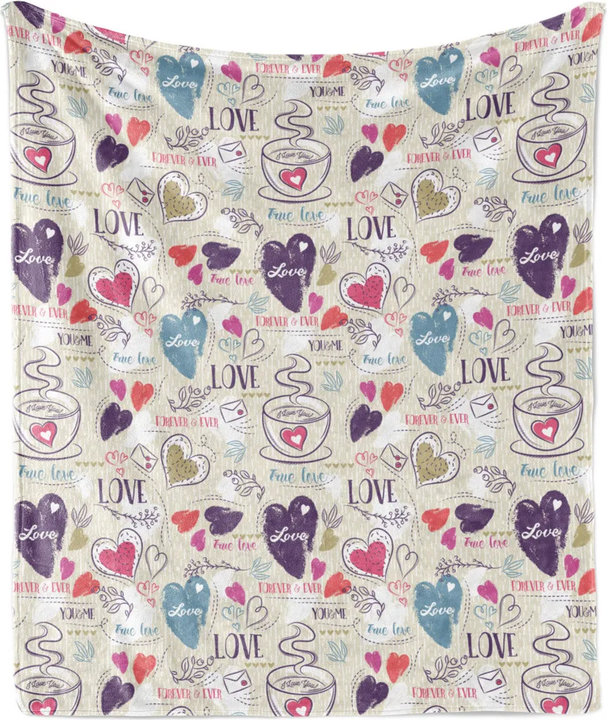 Coperta Plaid ABAKUHAUS 175x230 cm Flanella Pile San Valentino