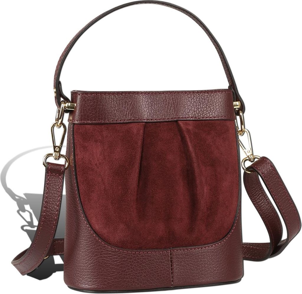 Toscanto Damen Umhängetasche Leder Tasche dunkelrot D2OTT171UR6