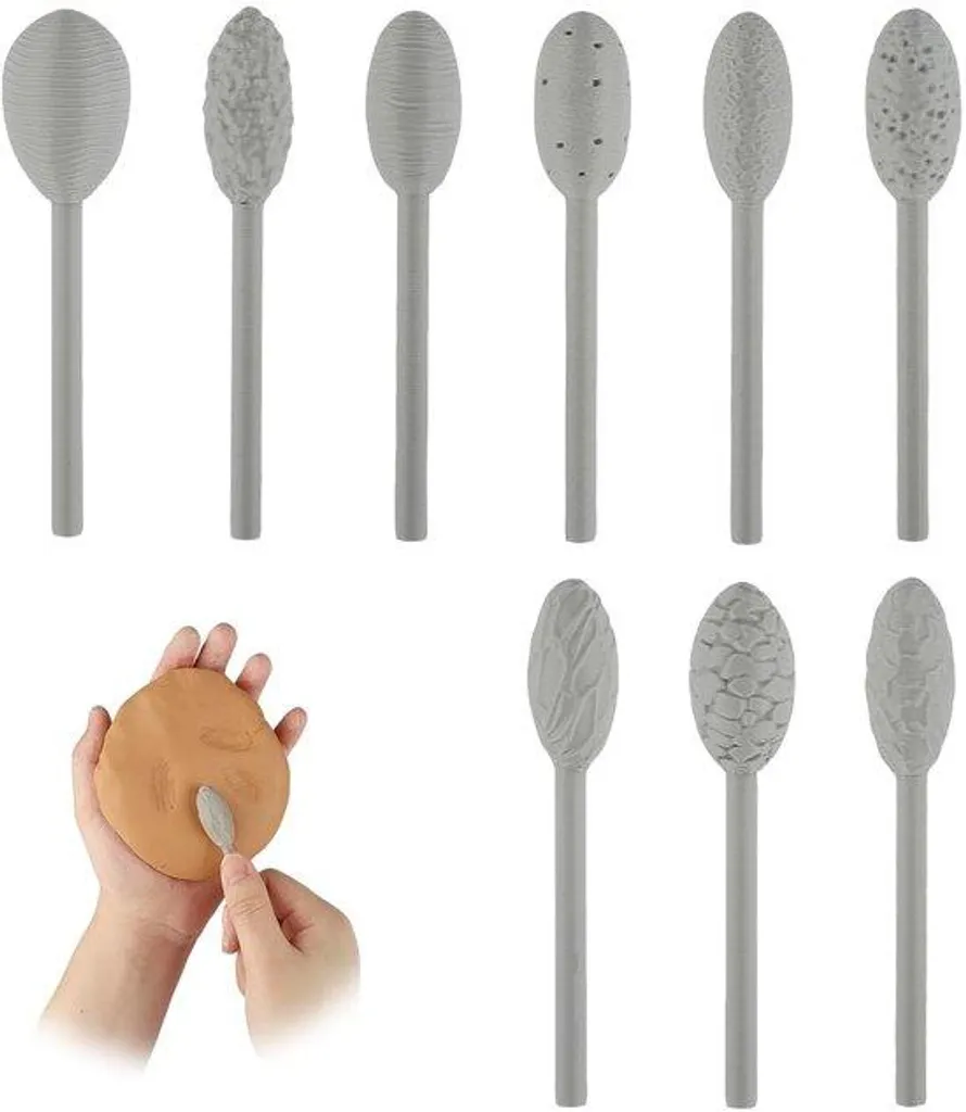 Outils de texture argile lot de 9 - Finissez vos sculptures sans traces