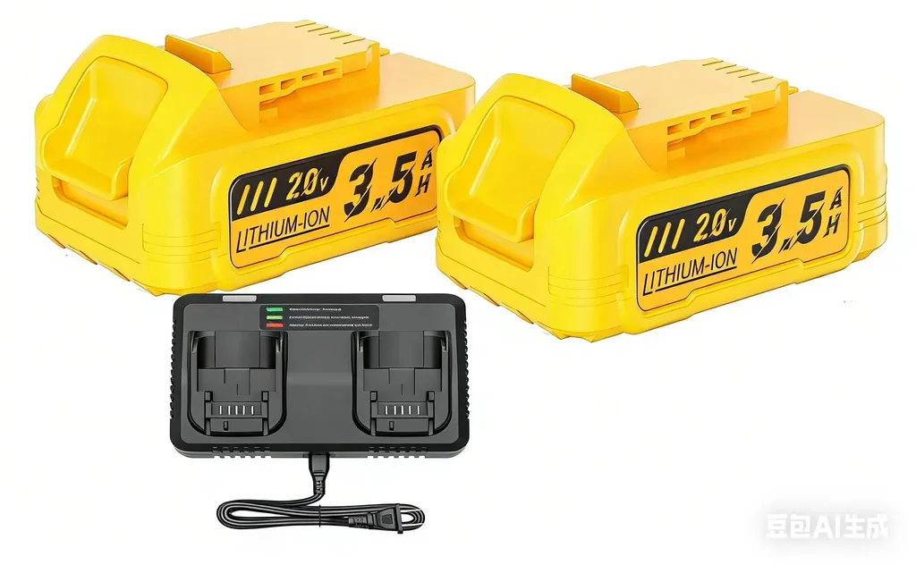 Pack de 2 batteries de rechange 20V et chargeur de secteur rapide 6A