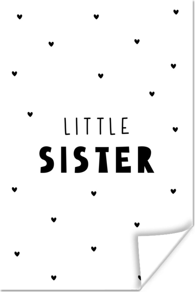MuchoWow Poster Mädchen - Kleine Schwester - Sprichwörter - Zitate 80x120 cm - Papierdruck