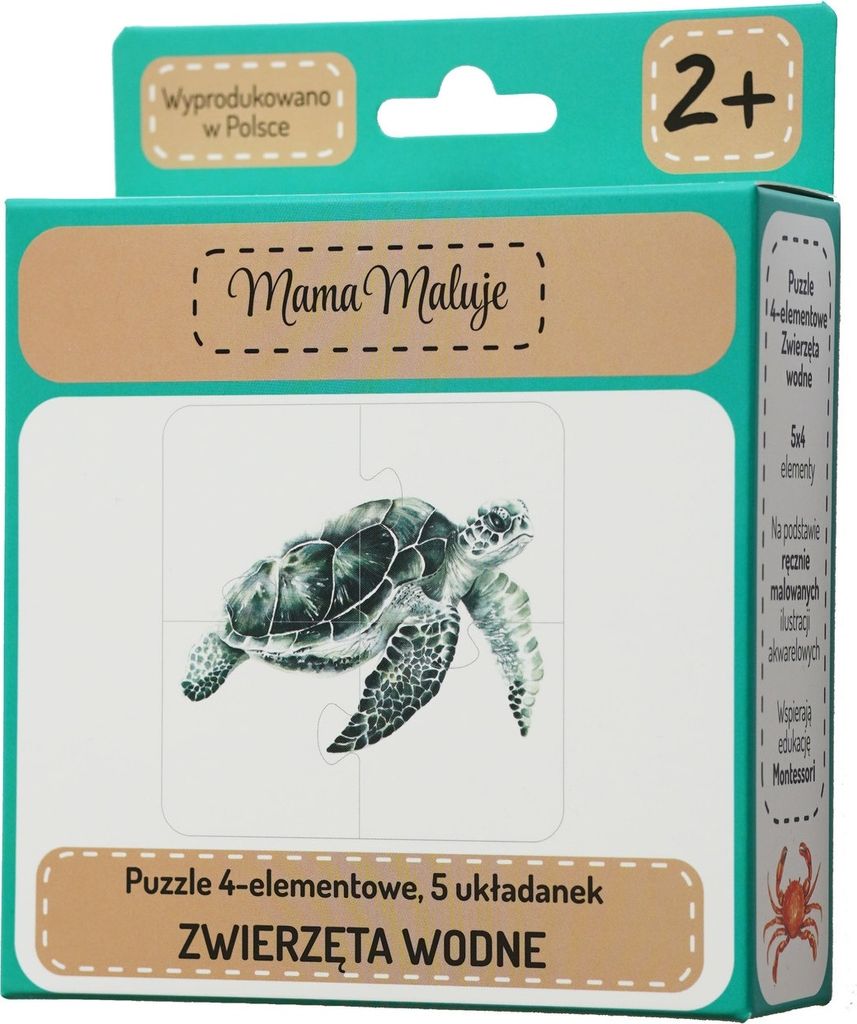 4-teiliges Puzzle „Wassertiere“ – Mama malt