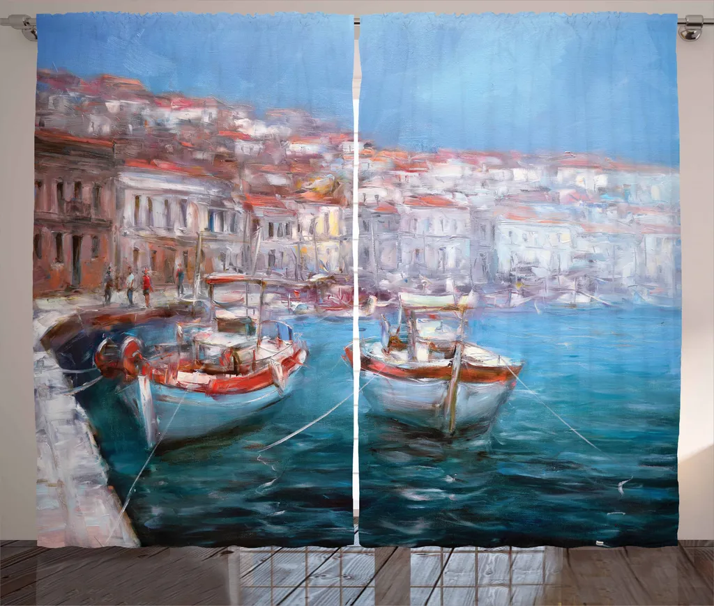 Tenda Camera Letto ABAKUHAUS Barche 280x245 cm Facile Pulizia