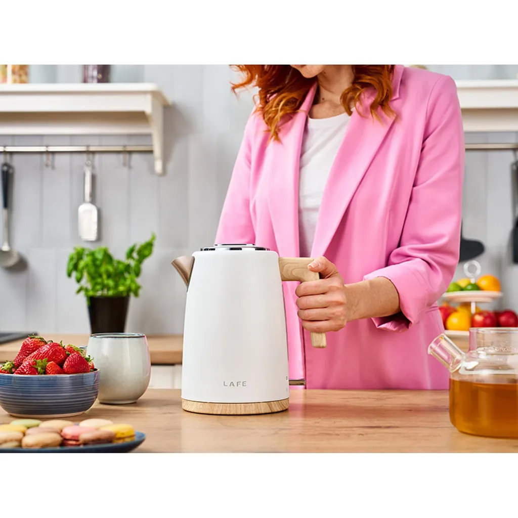 Bouilloire électrique rapide 2200W Lafe 1,7L - Style Scandinave Blanc - 7