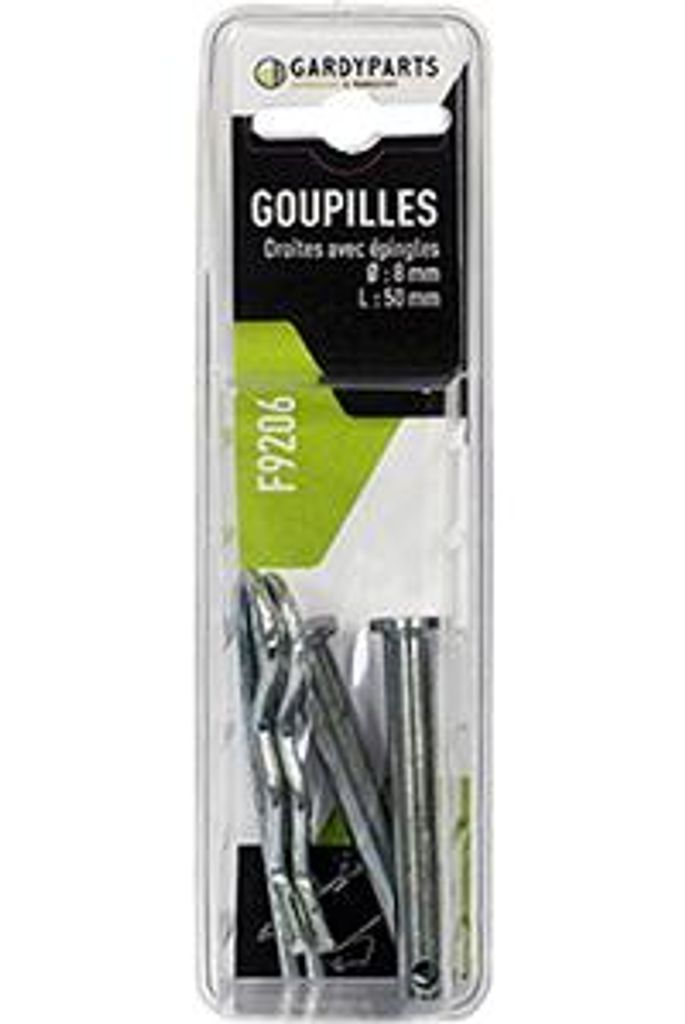 Set mit 2 geraden Stiften, Ø: 8,0 mm, L: 50 mm (unter der Verkleidung).