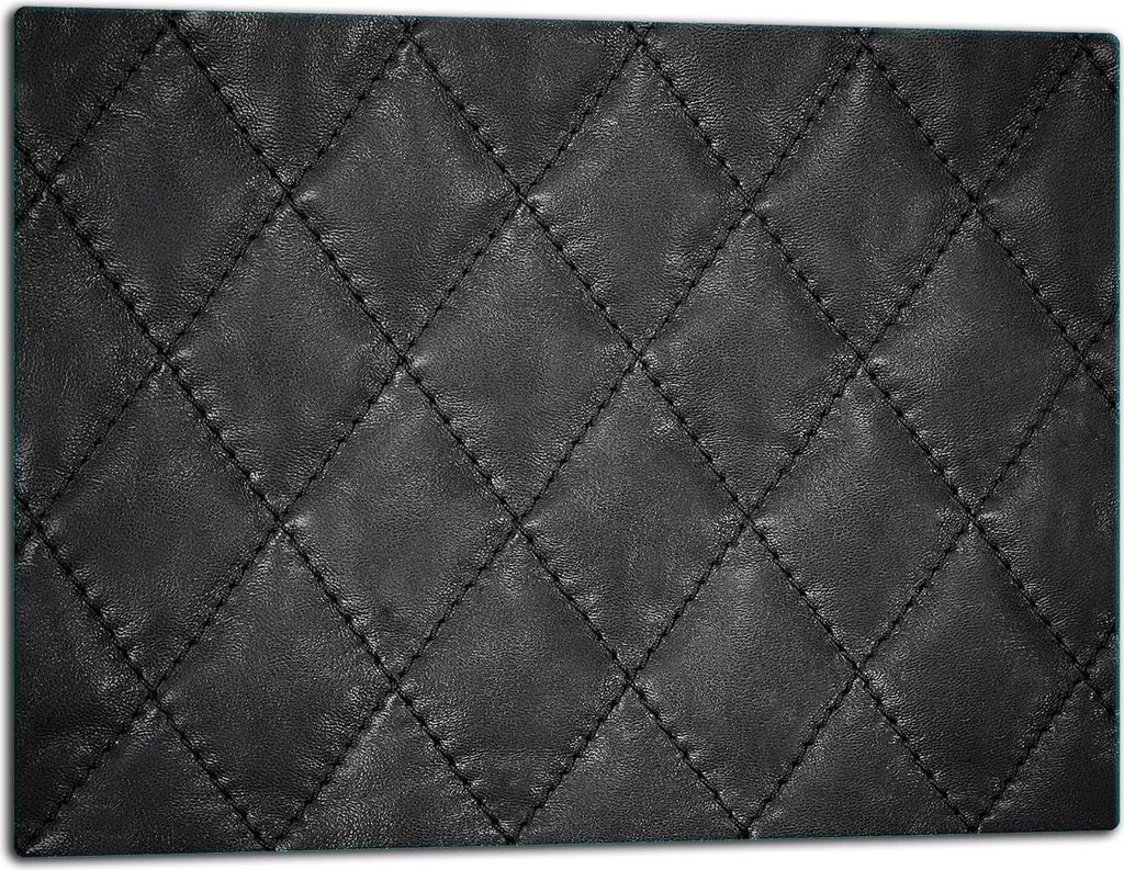 Glasschneidebrett Herdabdeckplatte Glaskeramikkochfeld Universal 52x40 cm Schwarz Muster