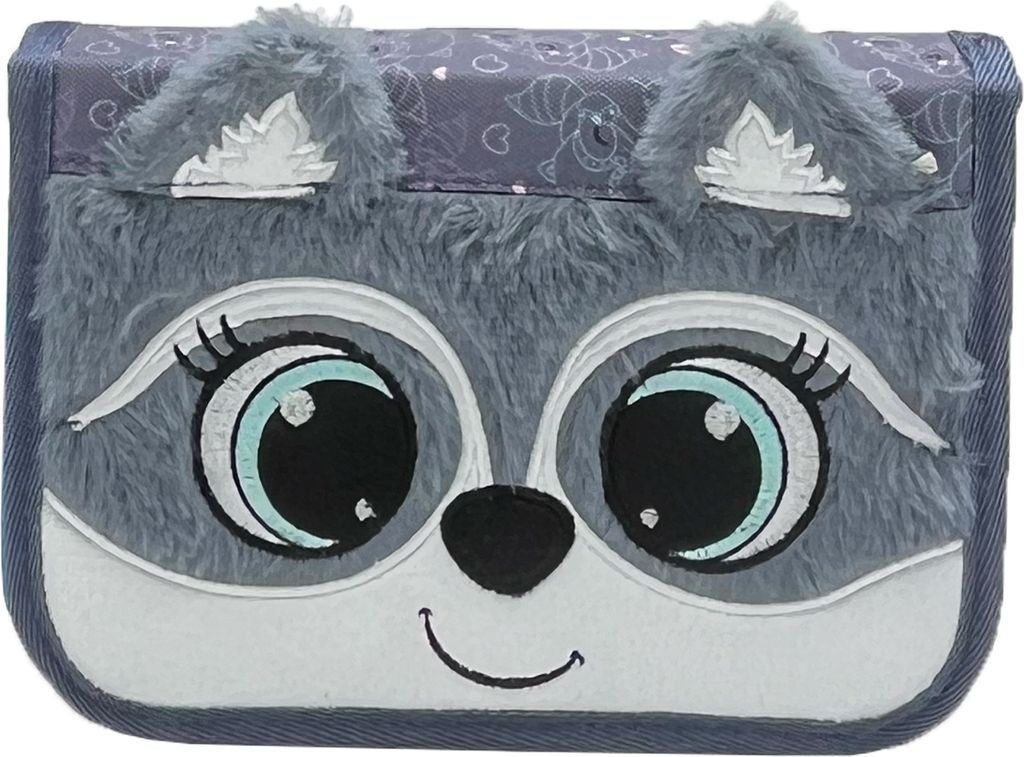 Federmäppchen mit zwei Klappen ohne Zubehör Racoon Majewski