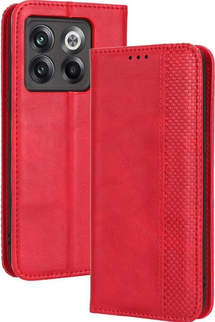 Mobigear Sensation OnePlus 10T Hülle Klapphülle Geldbörse - Rot
