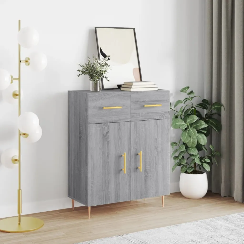 Credenza vidaXL 69.5x34x90 cm Grigio Sonoma | Storage Intelligente