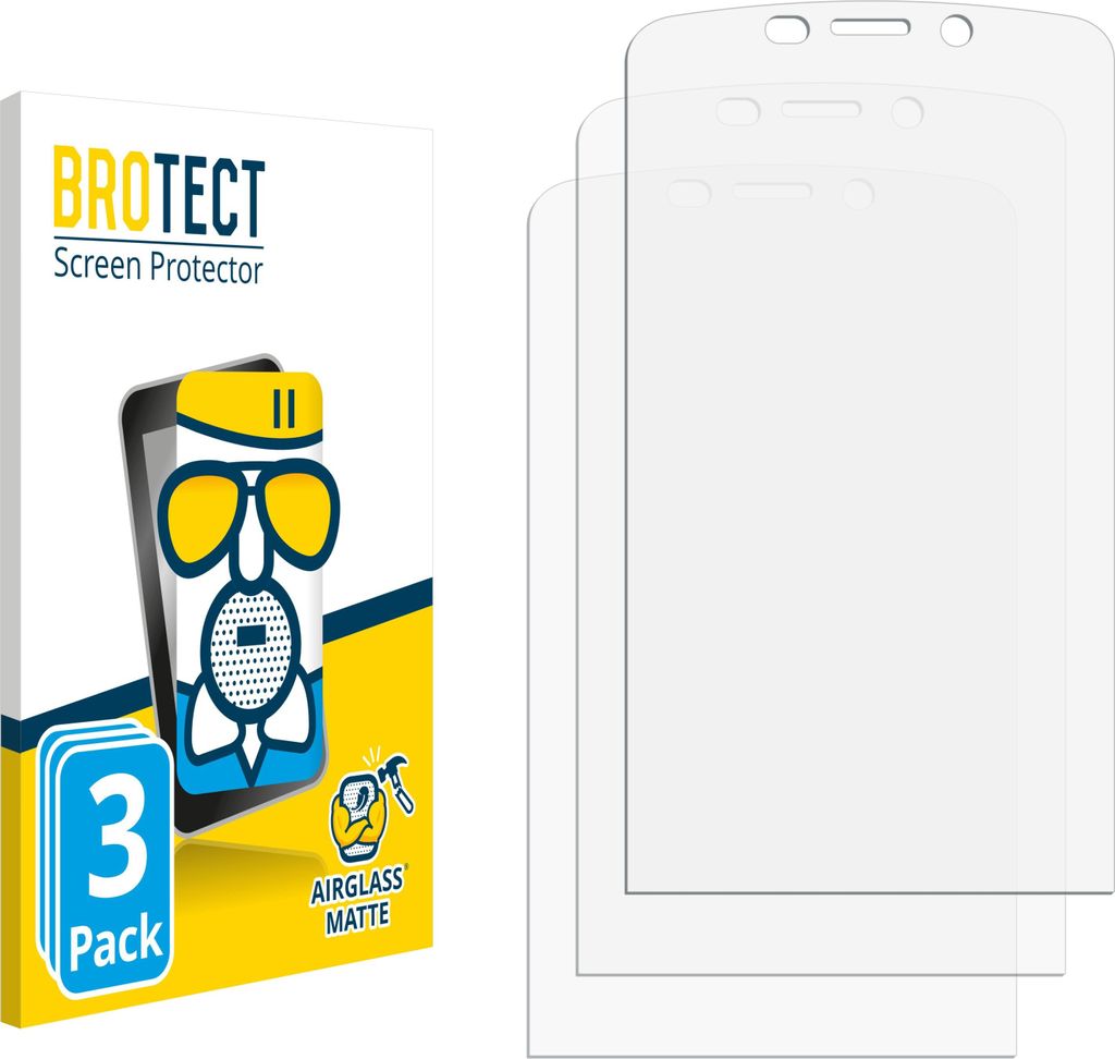 3x BROTECT Entspiegelungs Schutzglas für Newland MT9055 Orca III Schutzfolie Panzer Folie Glas Display Schutz matt