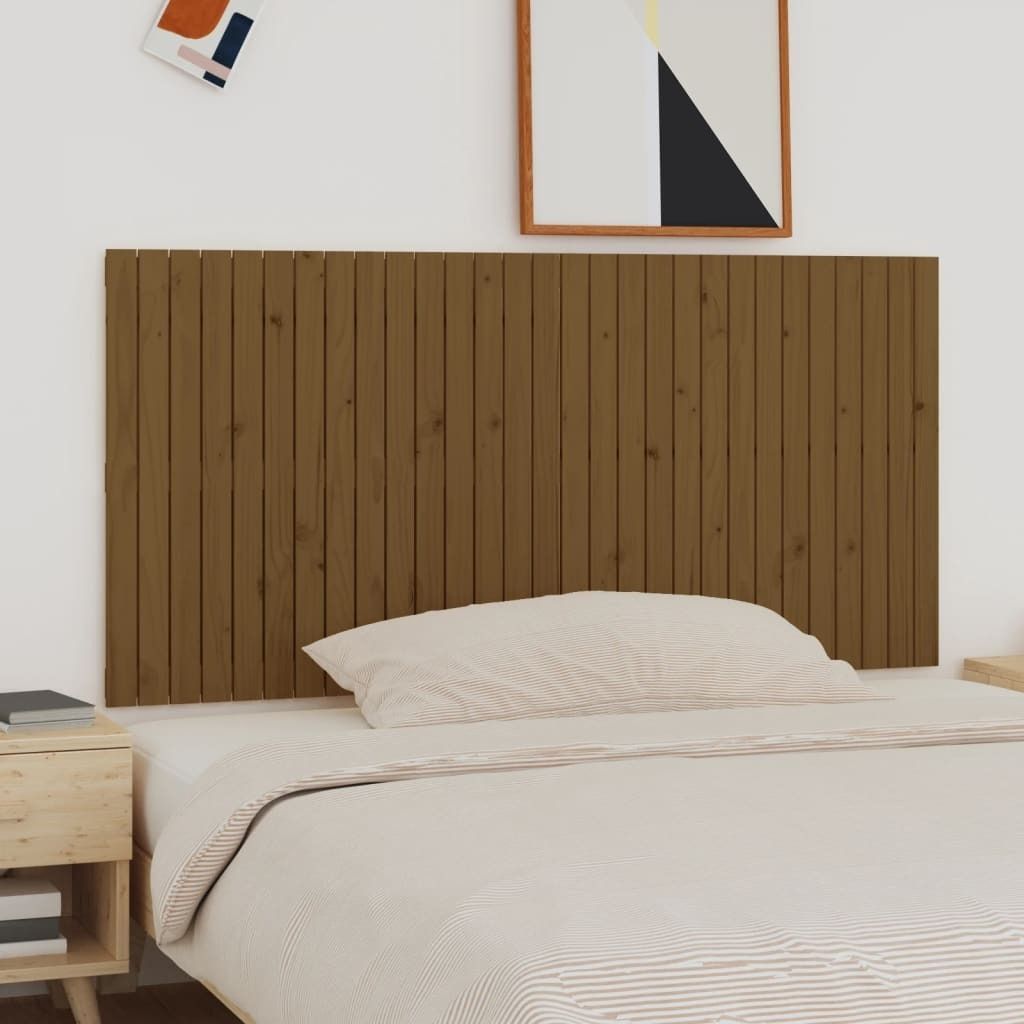Wand-Kopfteil Honigbraun 185x3x90 cm Massivholz Kiefer , Kopfteile Design 2024