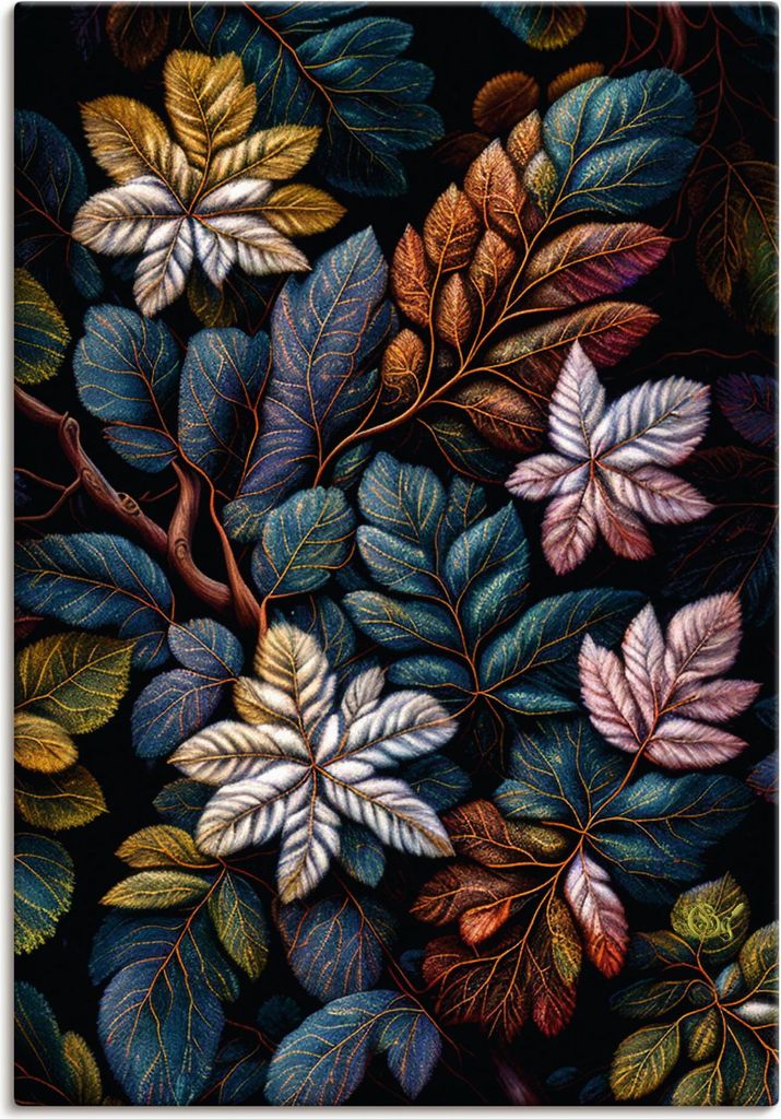 ARTland Leinwandbild Herbstblätter Größe: 50x70 cm
