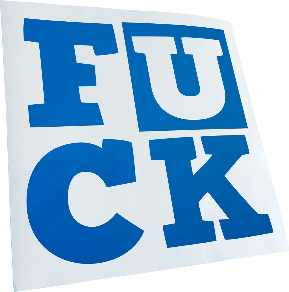 Kiwistar - Autoaufkleber - f... Schriftzug - Blau - 30x15cm - Aufkleber für Auto, Laptop, Fahrrad, LKW, Motorrad mehrfarbig JDM Decal Racing