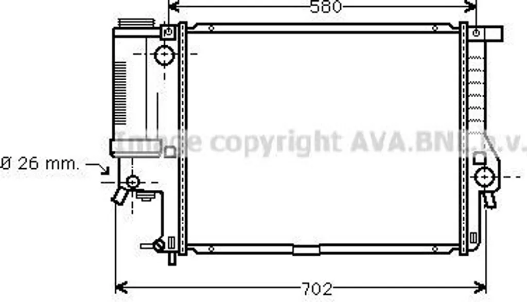 Radiateur de Rechange pour BMW Série 5 E39 - PRASCO BWA2201 OE 1427153