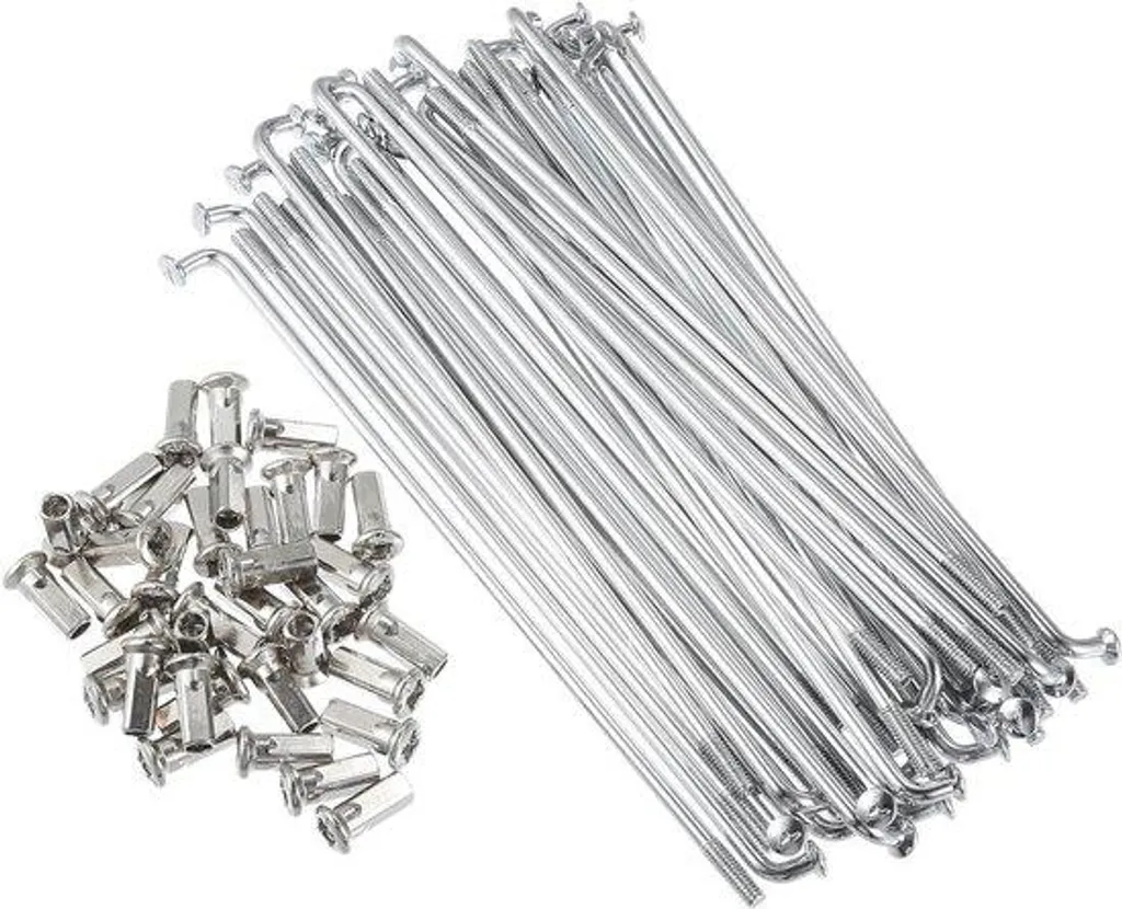 Rayons de moto argentés RVS 170mm filetage 4mm pour jante arrière
