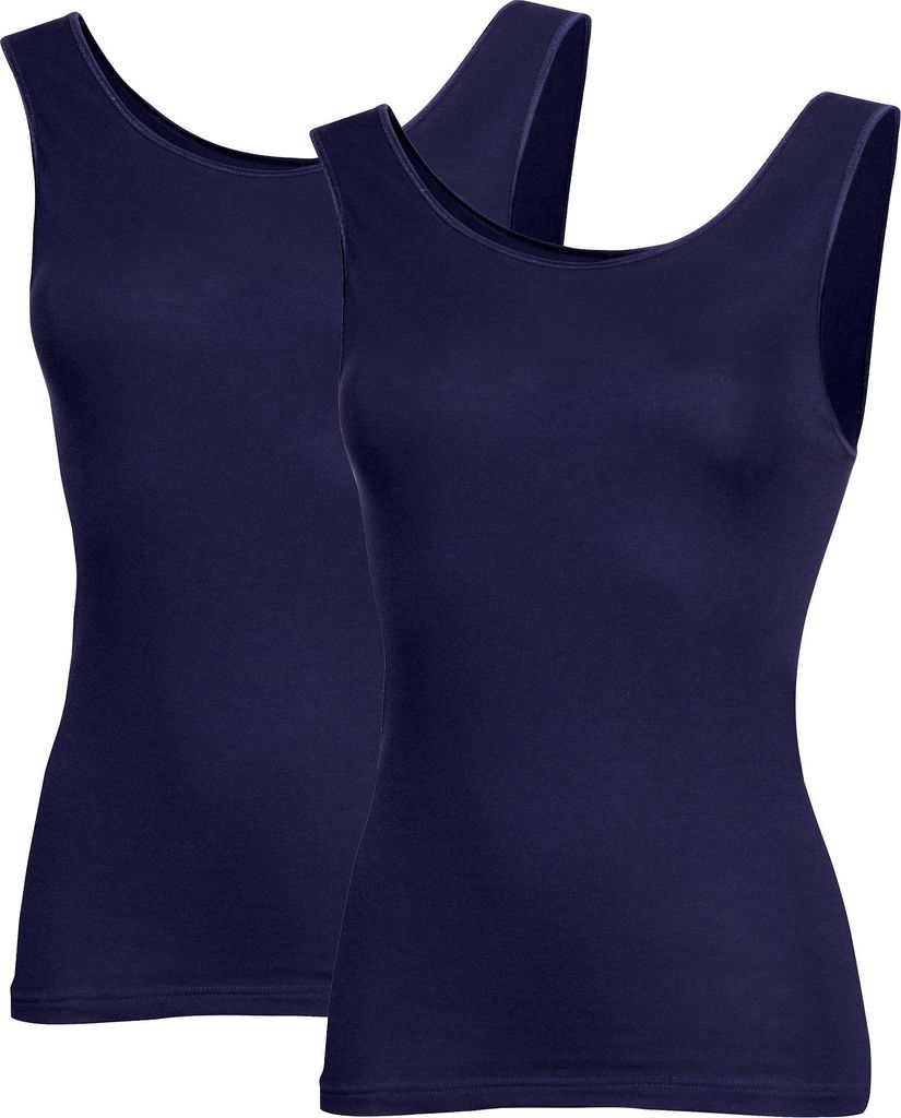 Erwin Müller Damen-Unterhemd 2er-Pack violett 46 / 48