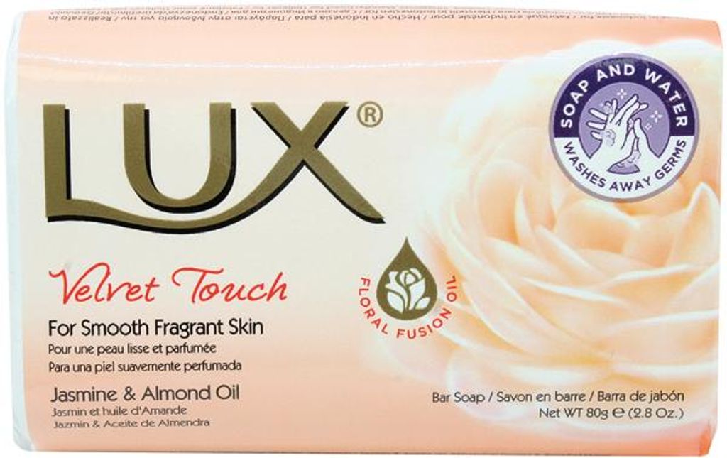 Lux Velvet Touch Stück Seife sanft duftend nach Jasmin und Produktbild 
