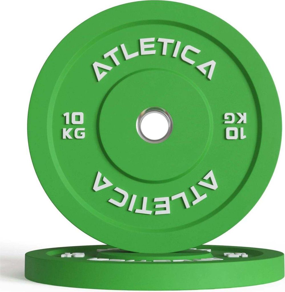 ATLETICA Color Bumper Plates | 2 x 10kg | Paarweise | Ø 50 mm Edelstahlring