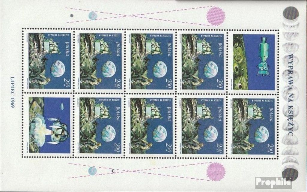 Briefmarken Polen 1969 Mi 1940Klb Kleinbogen (kompl.Ausg.) Produktbild 