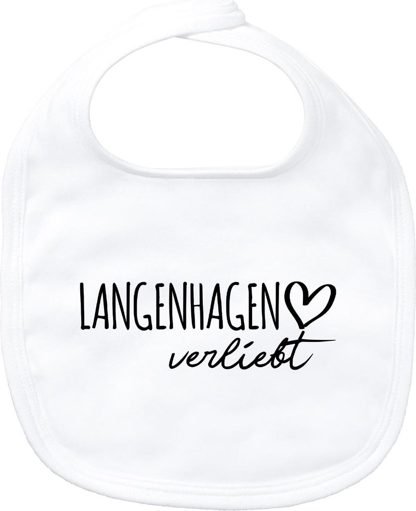 Huuraa Baby Lätzchen Langenhagen verliebt White Klettverschluss Baumwolle Latz Geschenkidee