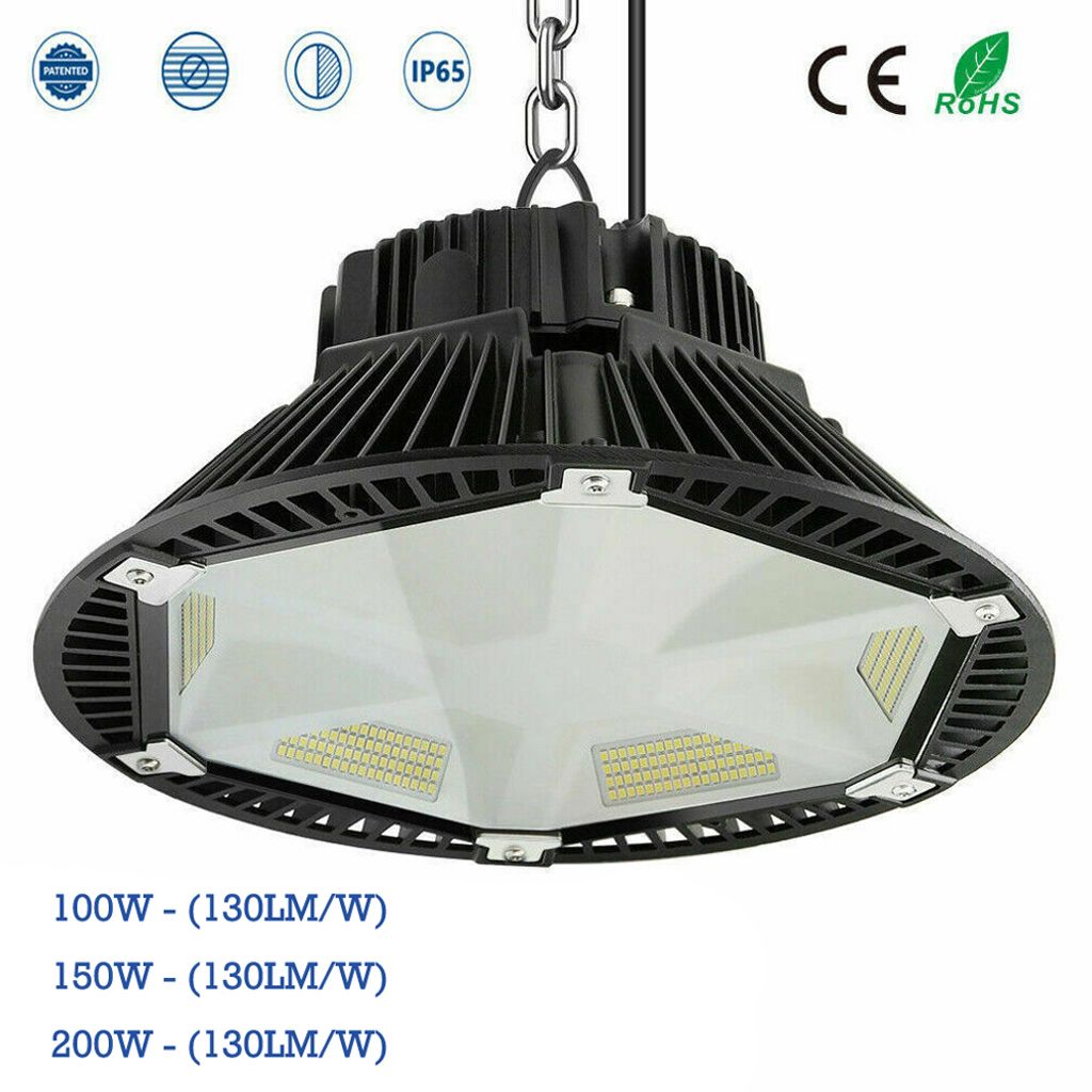 UFO LED Hallenbeleuchtung Industrielampe Hallenleuchte Highbay Licht Fluter IP65 