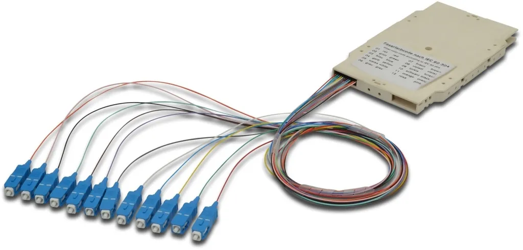 DIGITUS A-96522-02-UPC-3 Cassette d'Épissure avec 12 Pigtails SC OM3