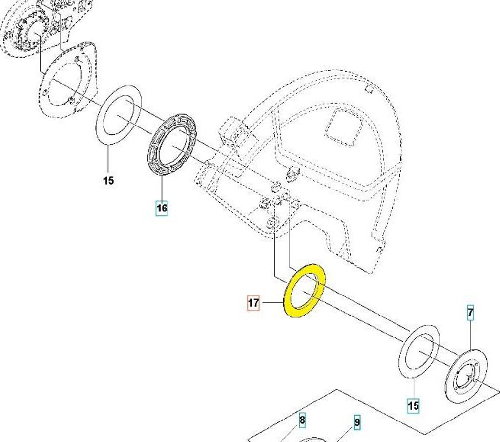 Auskleidung für Husqvarna Trennschleifer K6500 K1270 K7000 K770