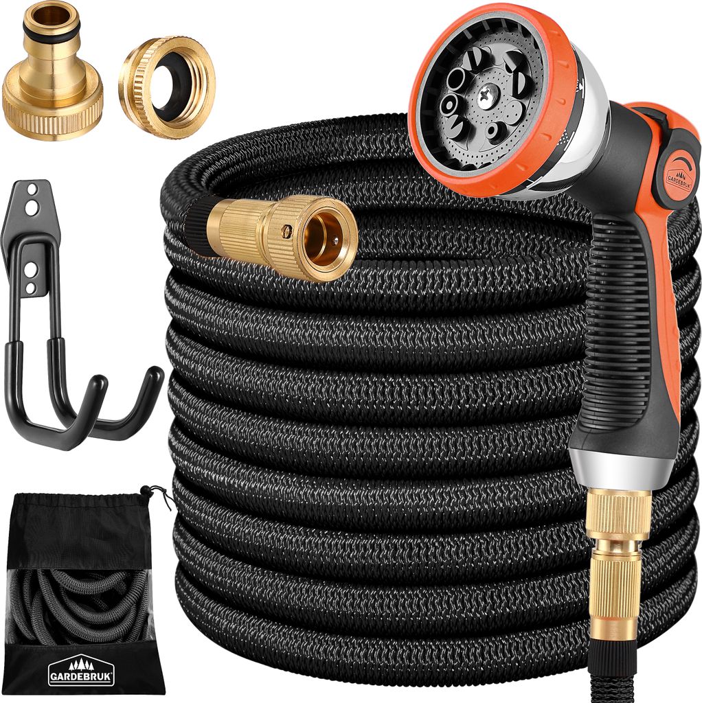 GARDEBRUK® Flexibler Gartenschlauch 7,5m 3fach Latexkern Produktbild 