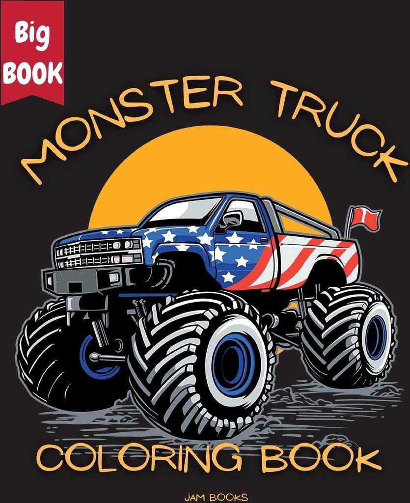 Monster Truck Mania Coloring Book for Kids